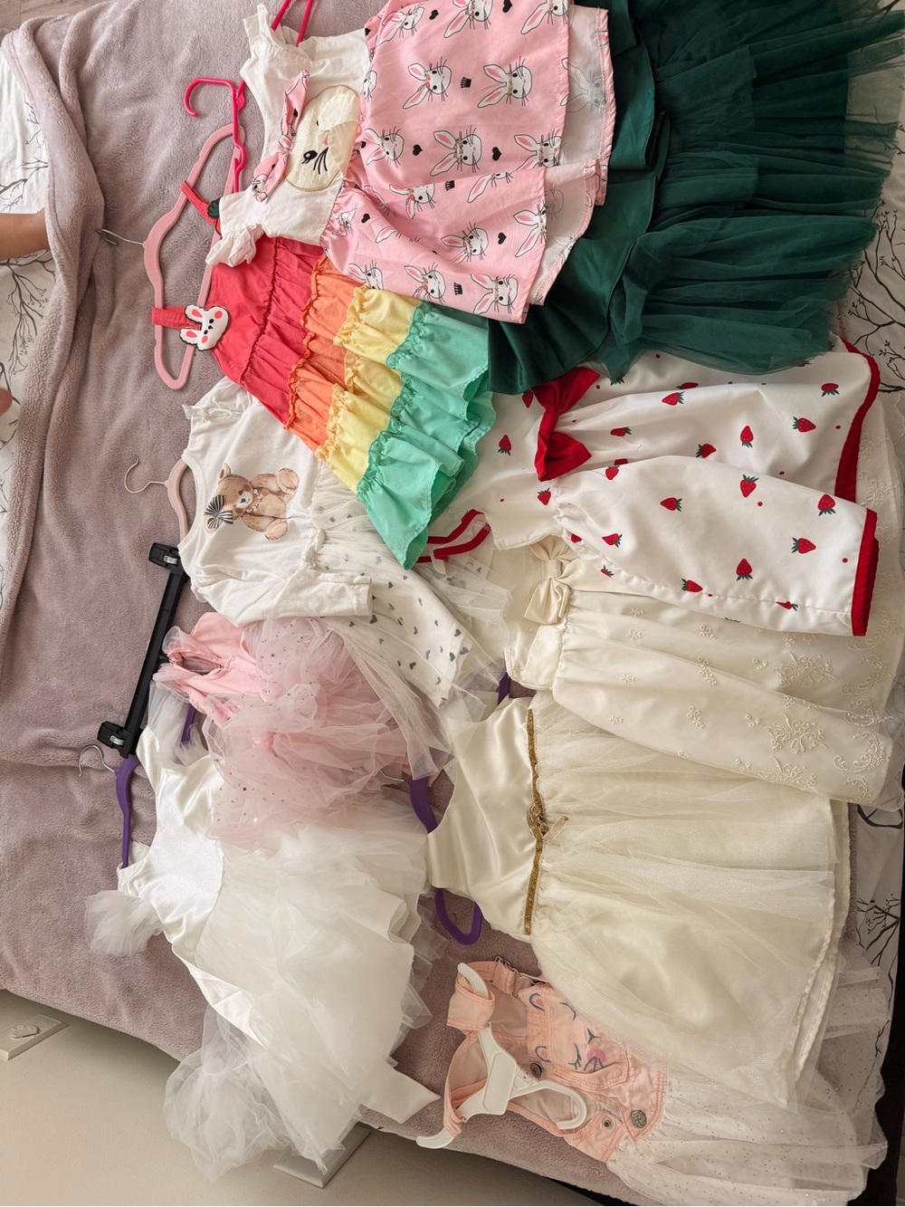 Kids’ clothes, sizes 2–4 years old. Some are new, and some are gently used